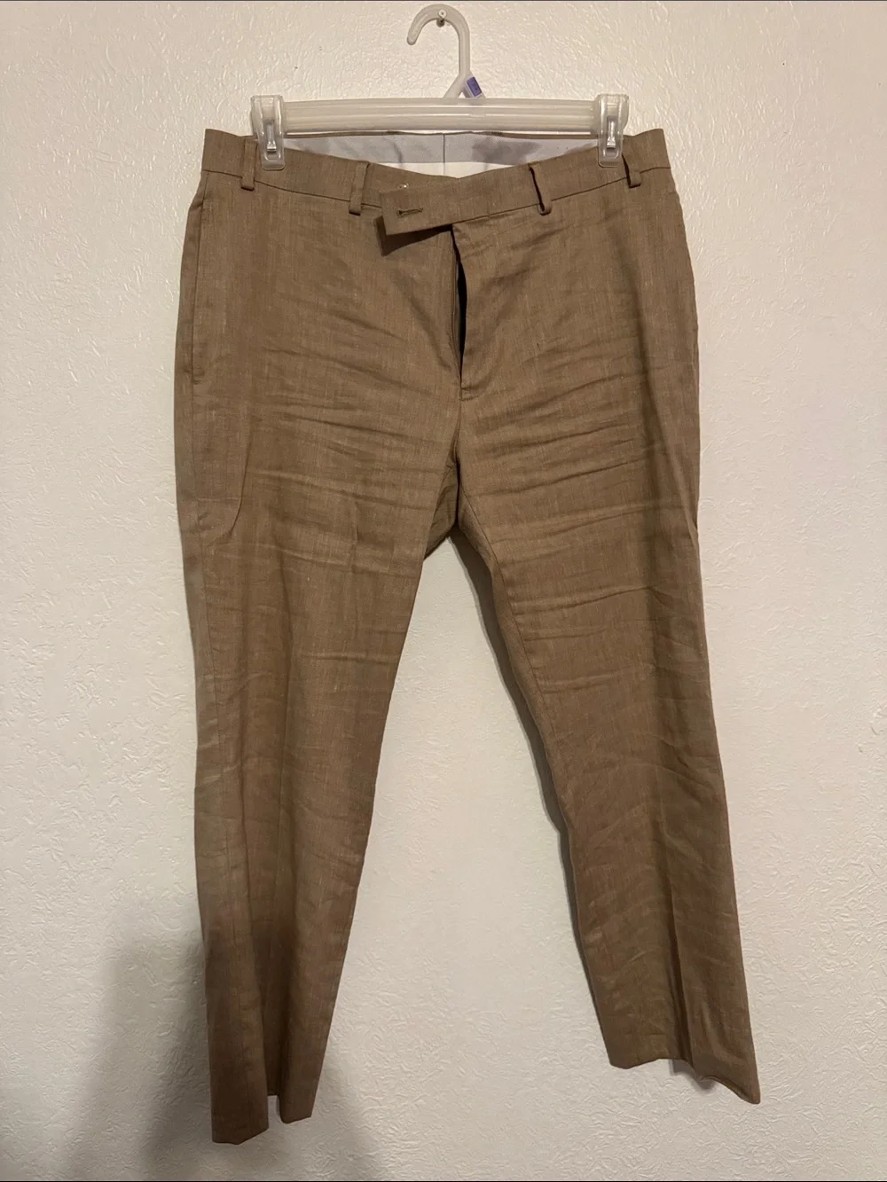 Calvin Klein Men's Light Brown Dress Pants